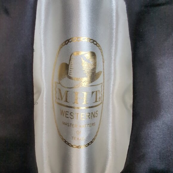 MHT Westerns Black 3X Beaver Blend Cowboy Hat – Men’s 7 3/8 - Picture 6 of 9